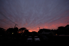 Sunset sky before coming typhoon 