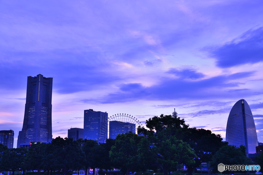 横浜の夕暮れ