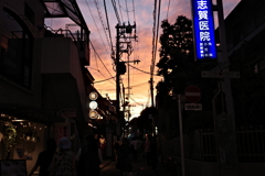 今夜の夕日
