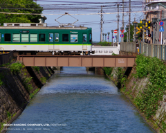 琵琶湖第一疏水　鉄橋の向こうは琵琶湖