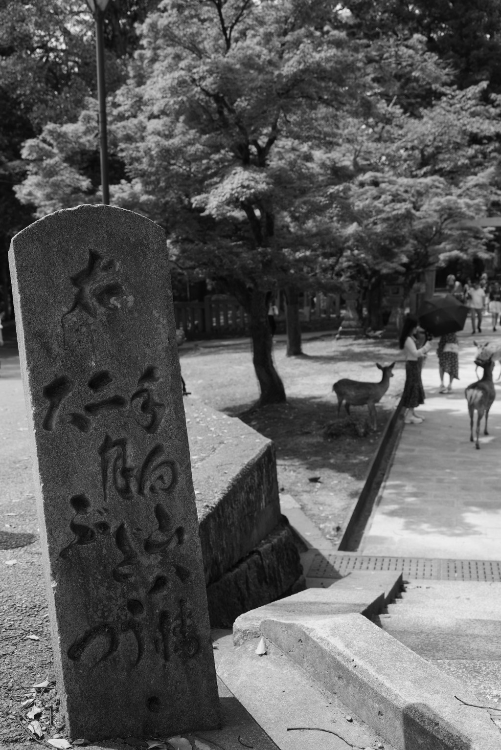 「右 大ぶつ 等」奈良の石道標