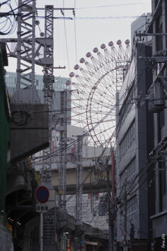 北東から望む観覧車