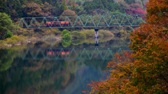秋の第一渡良瀬川橋梁