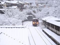 雪の花咲く水沼駅、その１