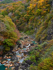 紅葉の白砂渓谷