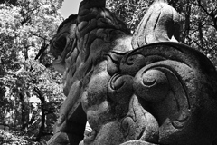 難波八坂神社の獅子