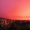 大雨の夕焼け