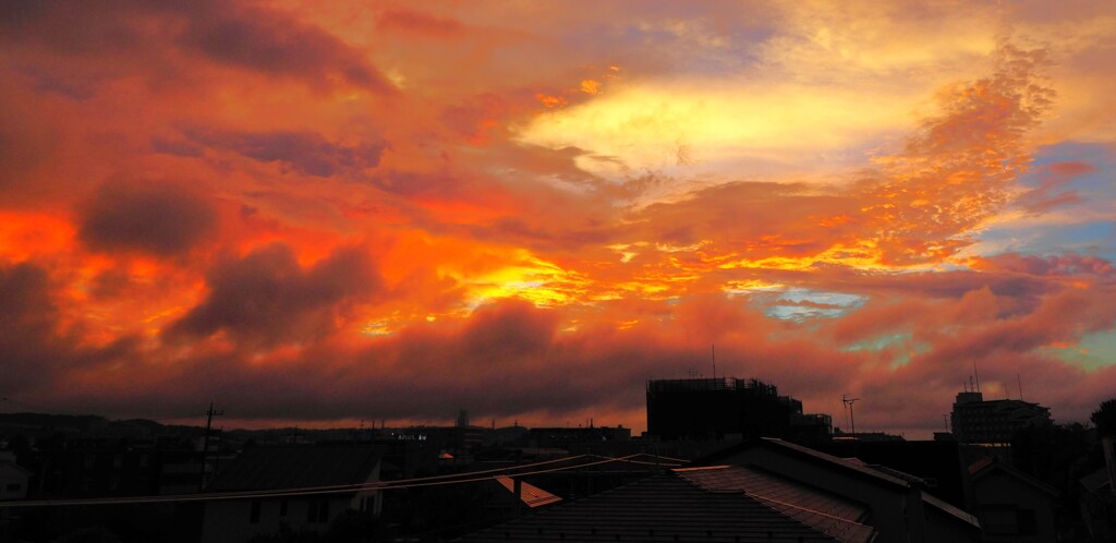 ダイナミックな夕焼け