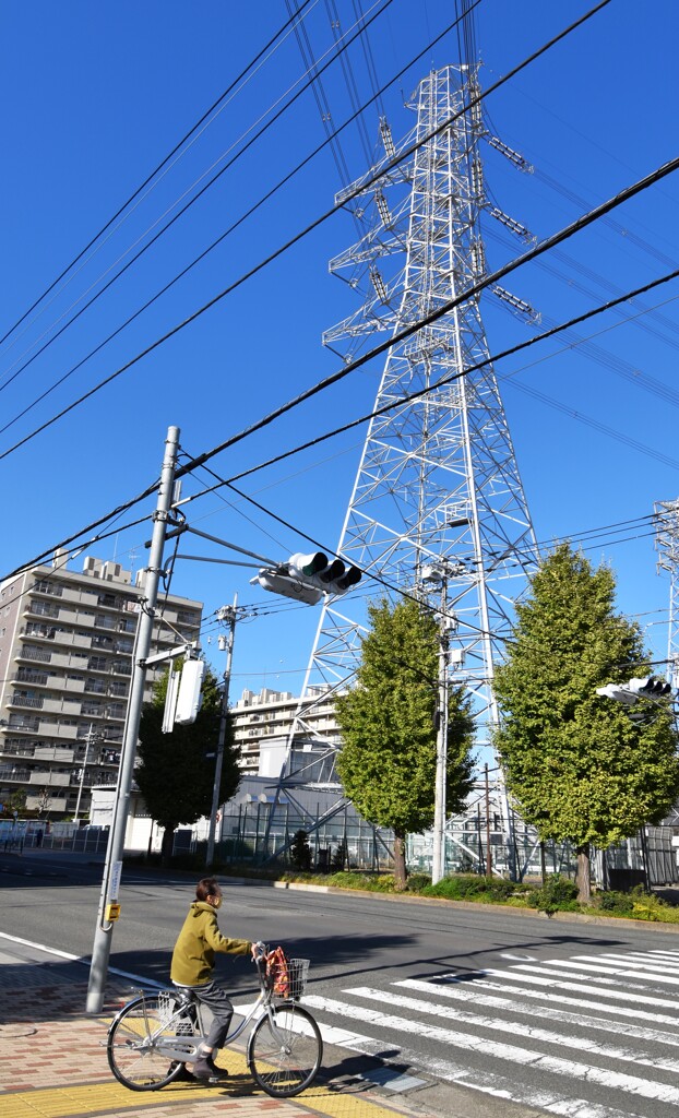 送電塔の町