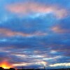 切れ切れの夕焼け