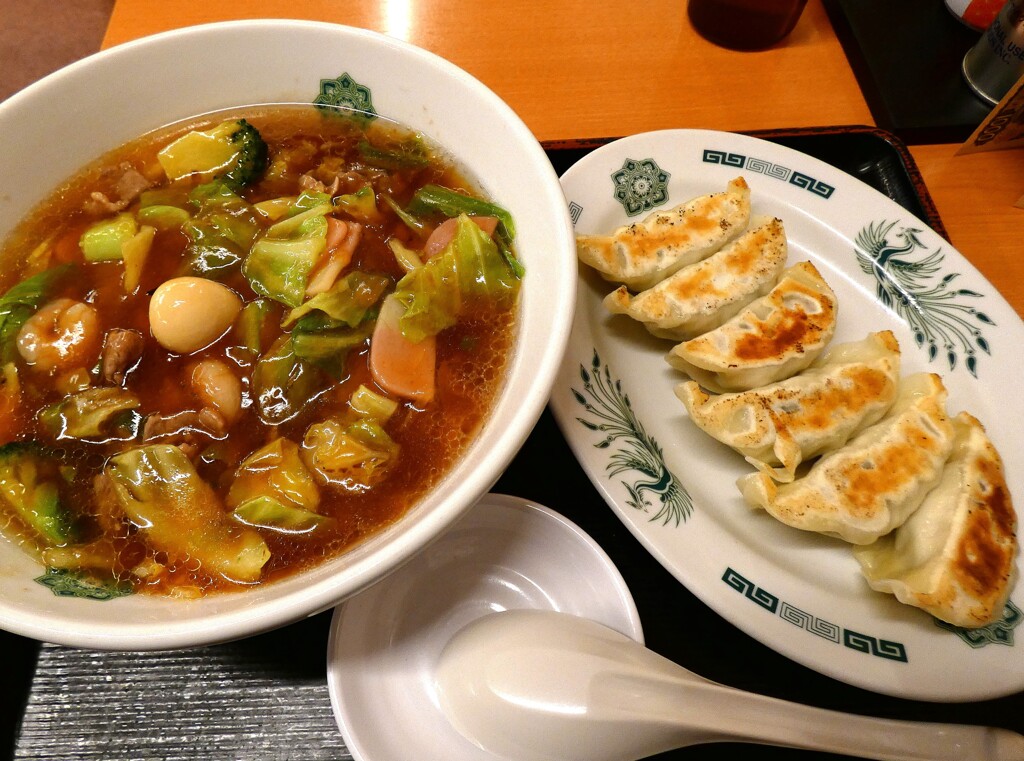 五目あんかけラーメン＋餃子