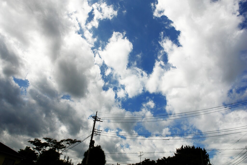 粘る夏空