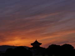 夕焼けの大極殿1