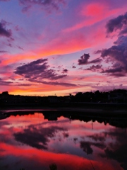 夕焼けの空