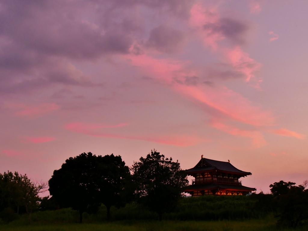 夕焼けの朱雀門 3