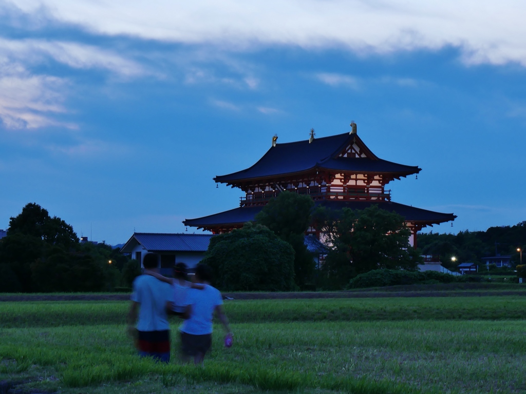 夕暮れの平城京