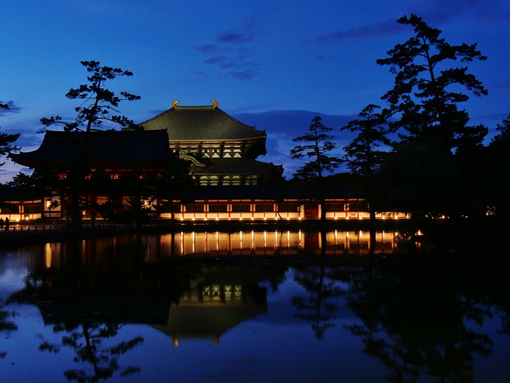 なら燈花会(大仏殿夜景)