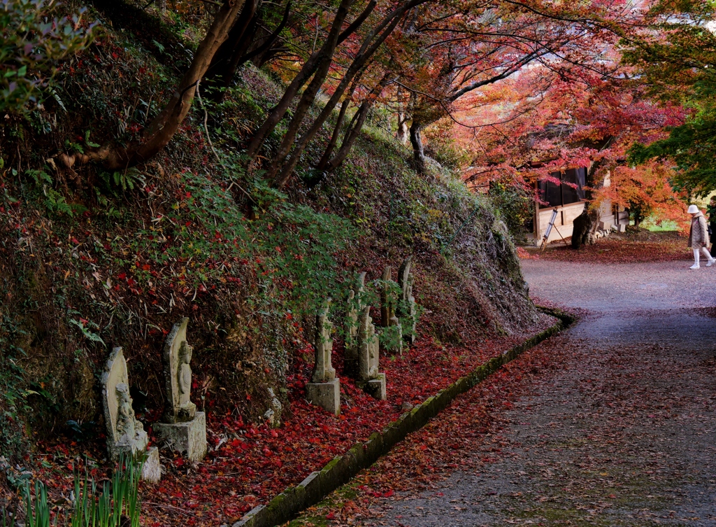 丹波篠山円通寺・石仏たちと紅葉 1