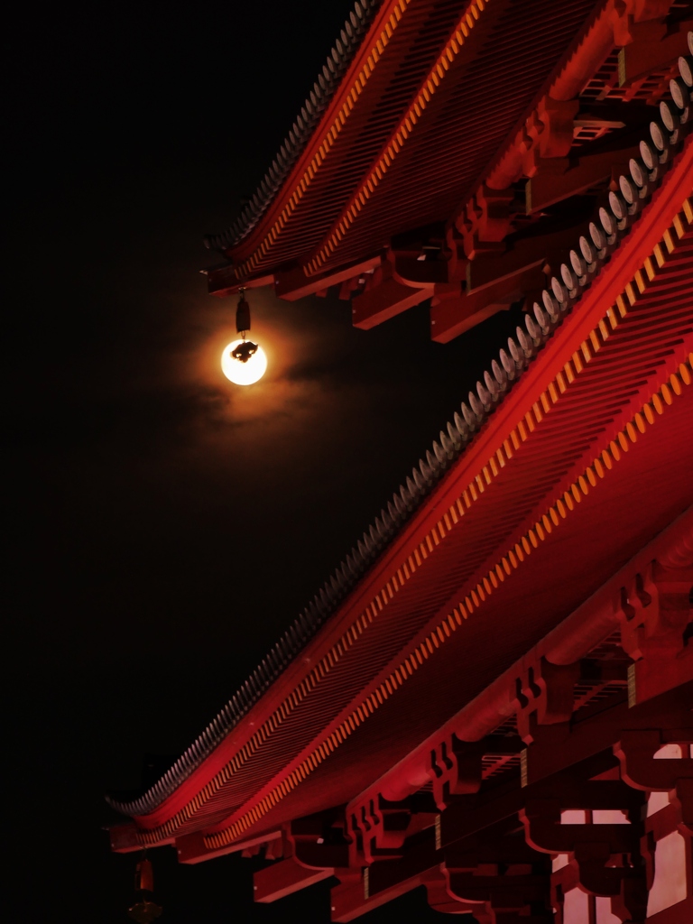 夕闇に輝く中秋の名月1