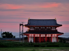 夕焼けの朱雀門