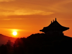 平城京に沈む夕陽1
