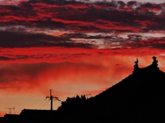 南都西大寺・奥の院夕景