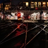 早朝の駅