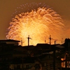 町灯りと花火 3