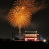 朱雀門と花火3