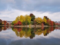遊園地跡の紅葉3