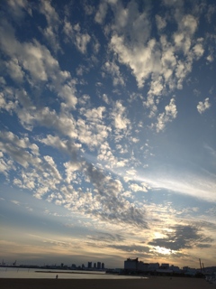 秋の海空