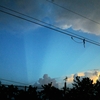 雷が鳴った日の夕空　