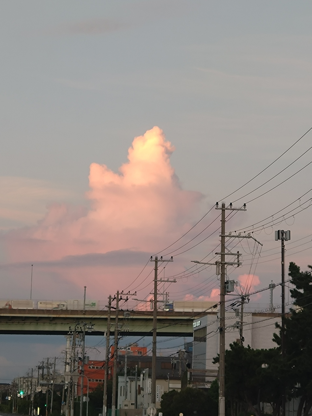 色づく空と雲