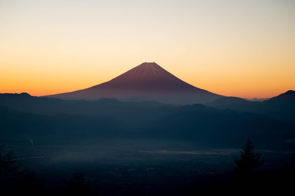 赤富士　甘利山