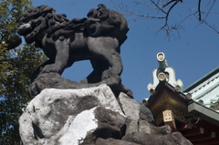 崖の上の狛