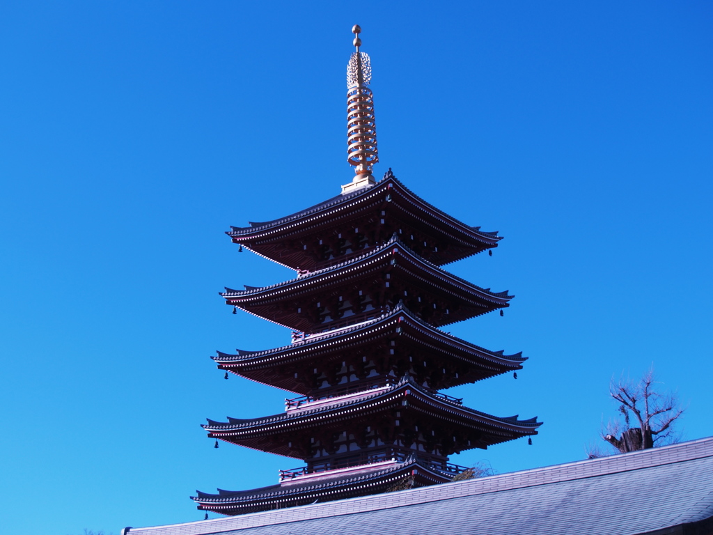 浅草寺　五重塔