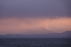 岩木山と夕焼け