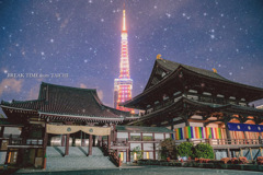 増上寺と東京タワーのコラボ