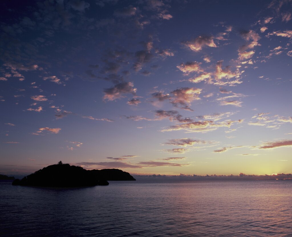 まるま盆山と夕暮れ（フィルム）