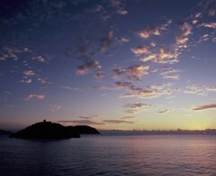 まるま盆山と夕暮れ（フィルム）