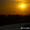 大屋根リングからの夕日