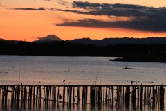 ぐんまの夕景　富士山