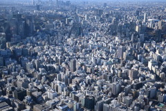 ヘリコプターから見た東京