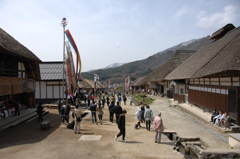 茅葺屋根の宿場町、大内宿