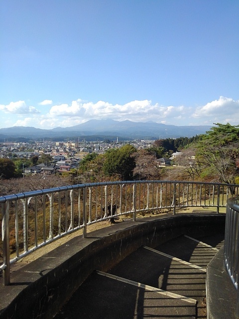 長峰公園の螺旋階段と眺め（11月1日）