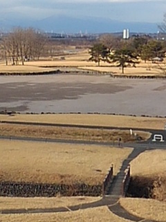 丘の上からの池（1月3日）