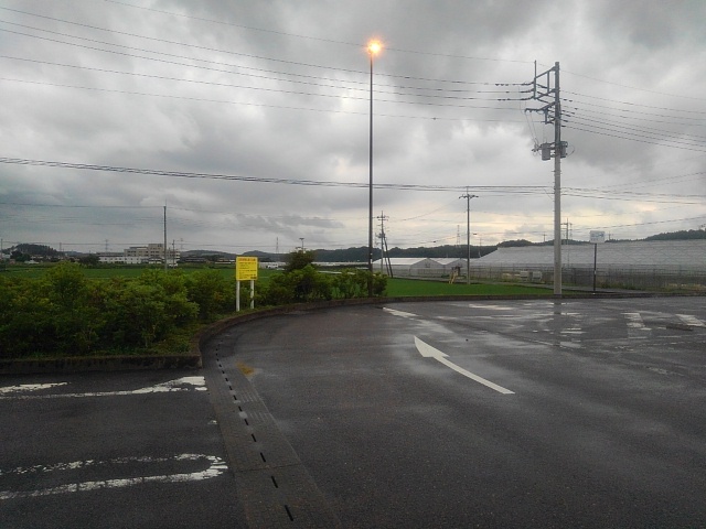 道の駅やいたの駐車場あたりの景色（6月26日）