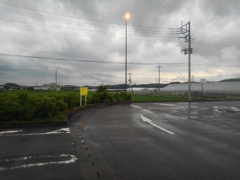 道の駅やいたの駐車場あたりの景色（6月26日）