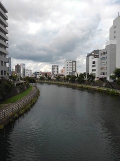 宇都宮市内を流れる田川（7月21日）