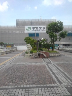 改装工事中の駅舎（7月4日）